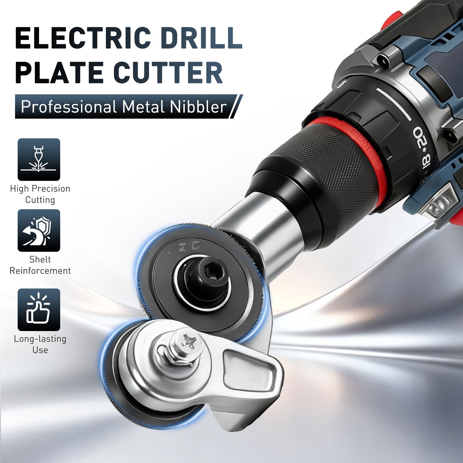 Metal Nibbler Drill Attachment - Sheet Metal Cutting -2