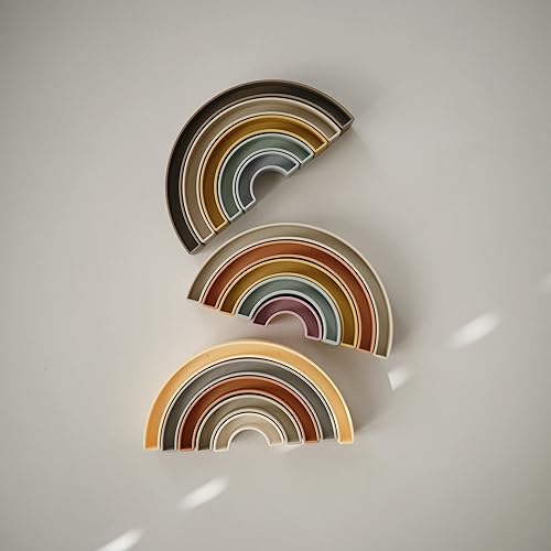 Miniatura 2 de mushie Juguete apilador arcoíris  Hecho en Dinamarca (ladera)