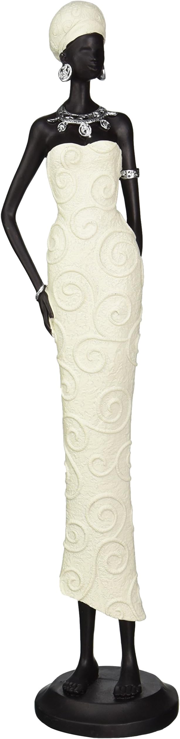 Unison Gifts JW-0014 African Woman in White Dress Figurine