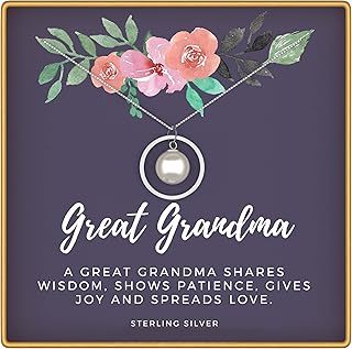 Great Grandma Necklace, 925 Sterling Silver, Great Grandma Presents, Best Pendant Necklace for Great Grandmother