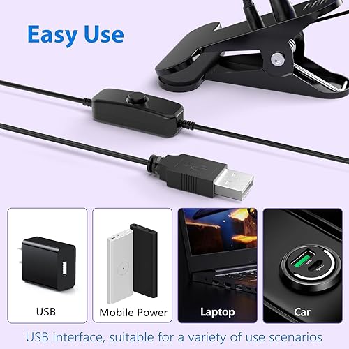 Miniatura 4 de AORAEM Lámpara LED de uñas de 5 W, luz LED para uñas, lámpara de uñas LED de secado rápido con soporte para teléfono, cuello de cisne, luz de uñas