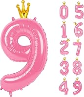 Vista 202 de Globos con números con estampado de vaca, globos de 40 pulgadas del número 0-9 (cero-nueve), globo de vaca para suministros de fiesta de cumpleaños