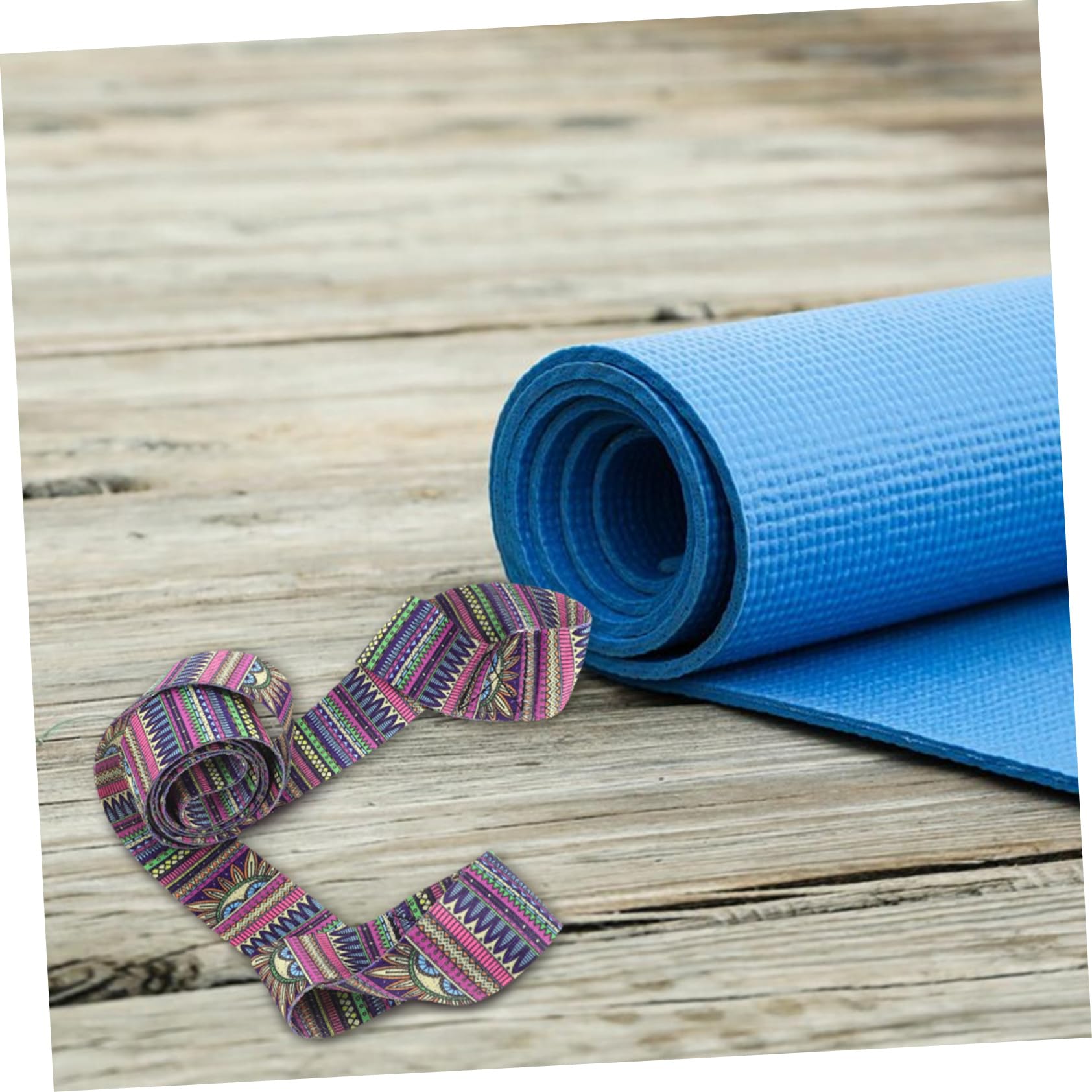 SUPVOX Cinghia per Tappetino Fitness Regolabile in Poliestere-cotone, Fascia Elastica Multiuso per Trasporto Tappetino Yoga e Pilates, Tracolla Morbida per Sport e Attività All'aperto