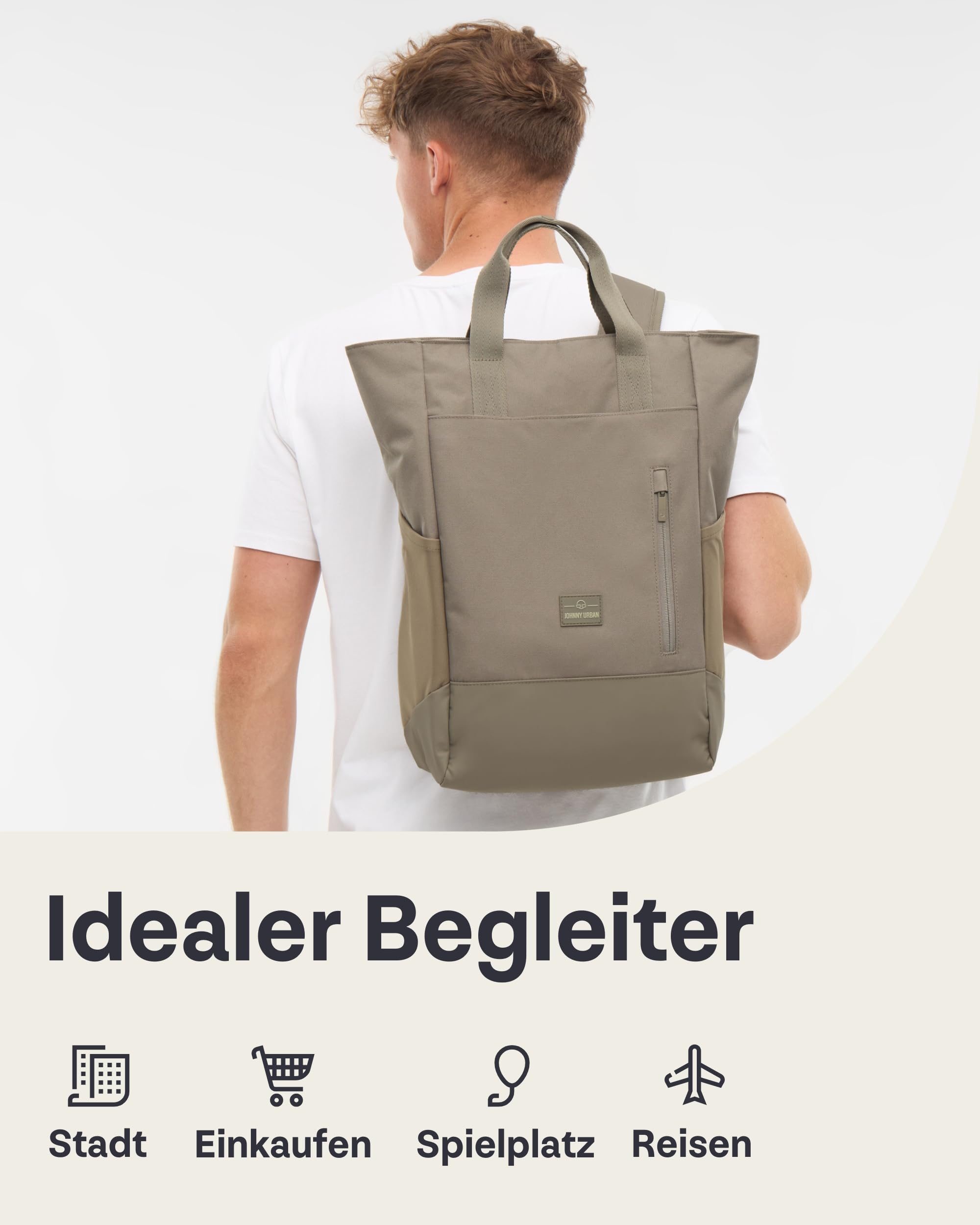 Johnny Urban Wickelrucksack & Wickeltasche für Kinderwagen - Blair - Kinderwagentasche mit vielen Fächern & Flaschenhalter - 16 Liter Volumen - Wasserabweisend