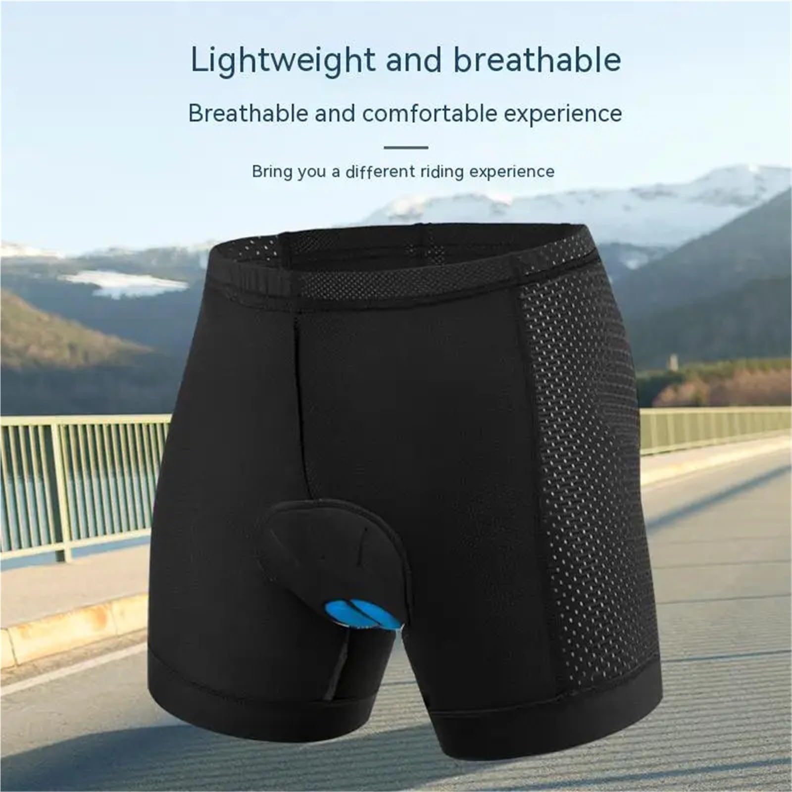 Pantaloncini da Ciclismo Pantaloncini da Ciclismo Traspiranti Uomo, 2 Pezzi, con Imbottitura in Gel 4D, Antiurto, for Mountain Bike e Bici Corsa(XL)