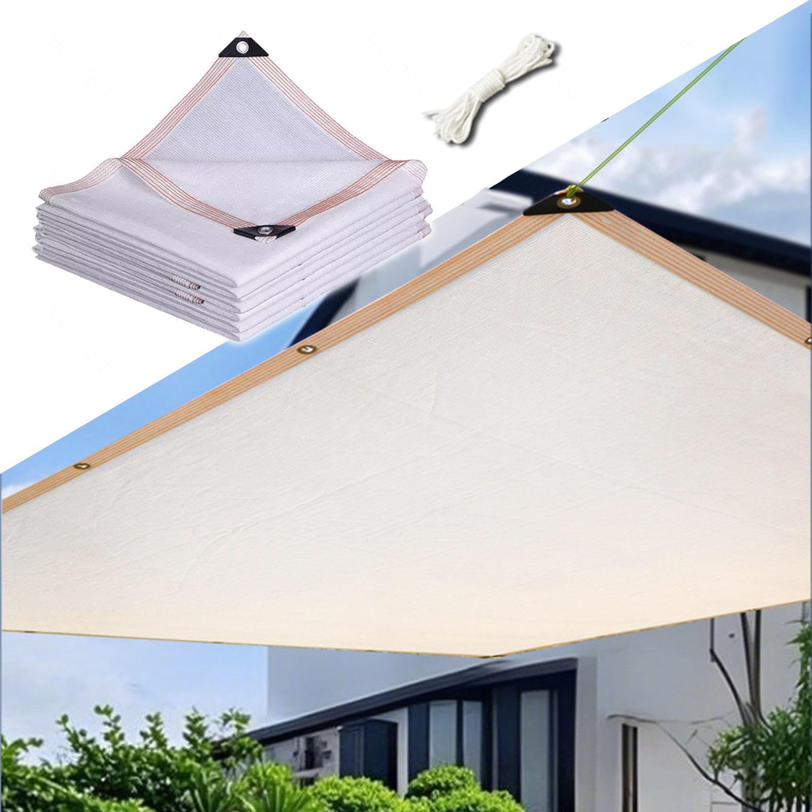 Voile d'ombrage pour pergola et terrasse | Toile blanche respirante 3x5m