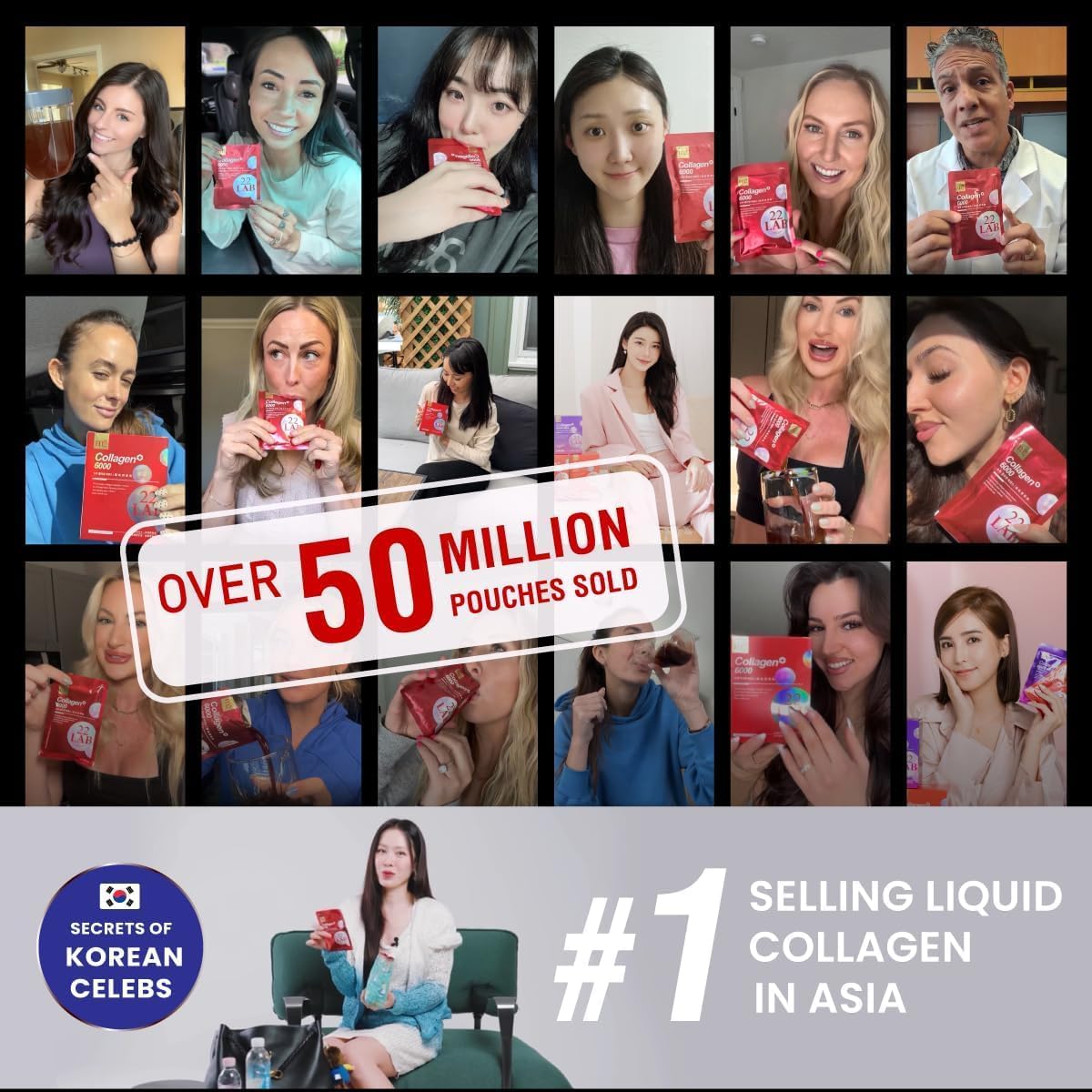m2 Liquid Collagen for firmer Skin, Night Beauty Drink with GABA, Biotin, Secrets of Korean Celebs, Sleep Repair in One Step | Scientifically Proven 68% Collagen Boost in 24HR, No Added Sugar (8pk)