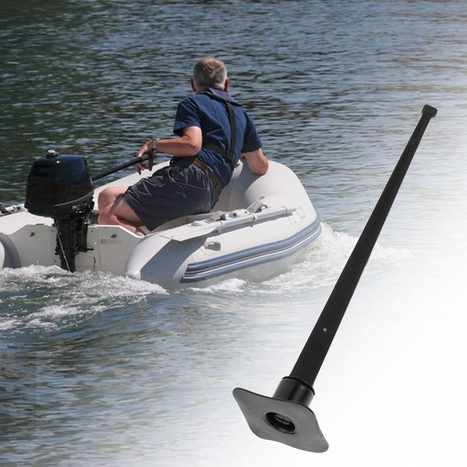 Support Mât Pavillon Bateau Portable Plastique Base de Hampe Drapeau Résistante à Eau pour Yacht et Bateau