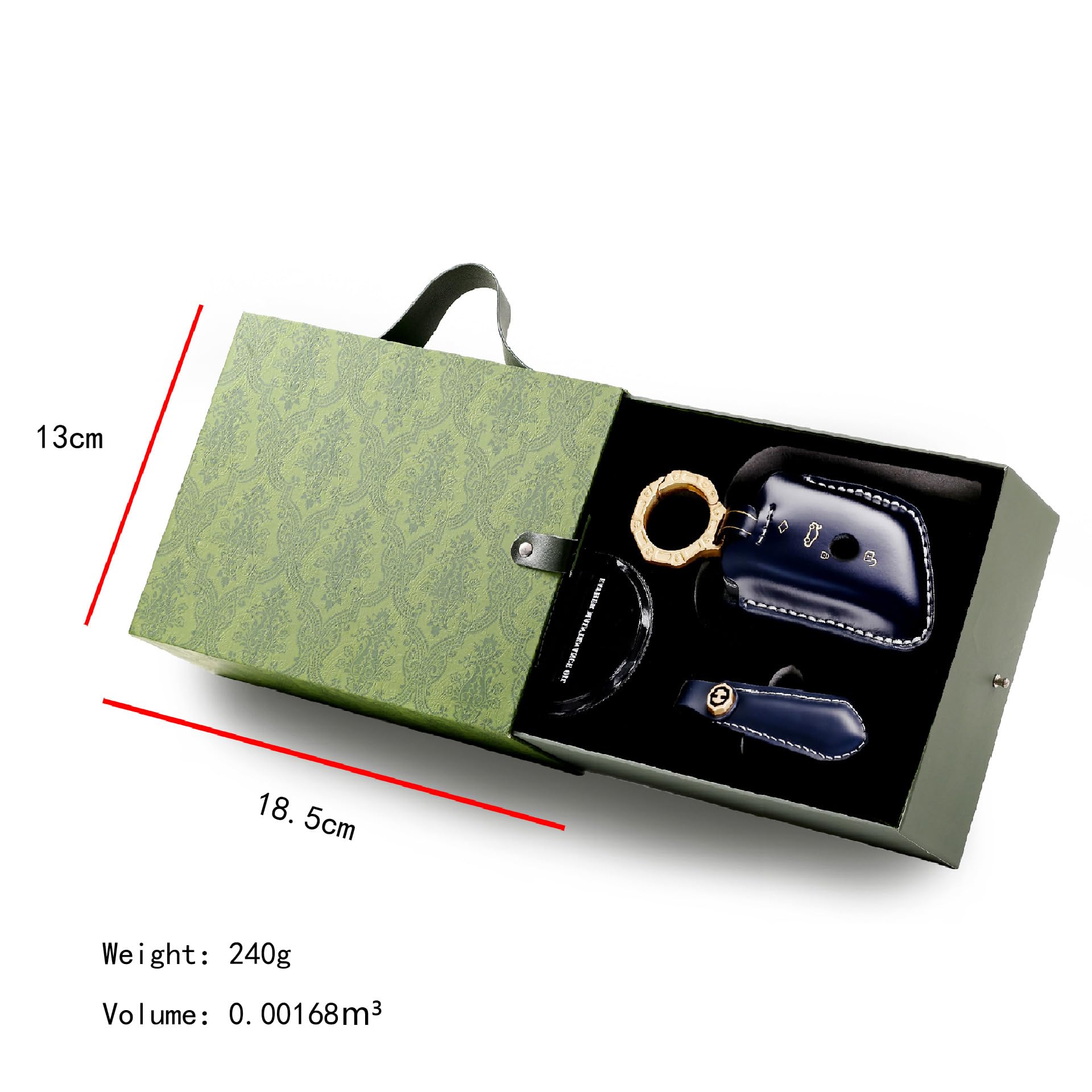 Pasuje do etui Buick Key Fob z prawdziwej skóry bydlęcej, etui na kluczyki samochodowe