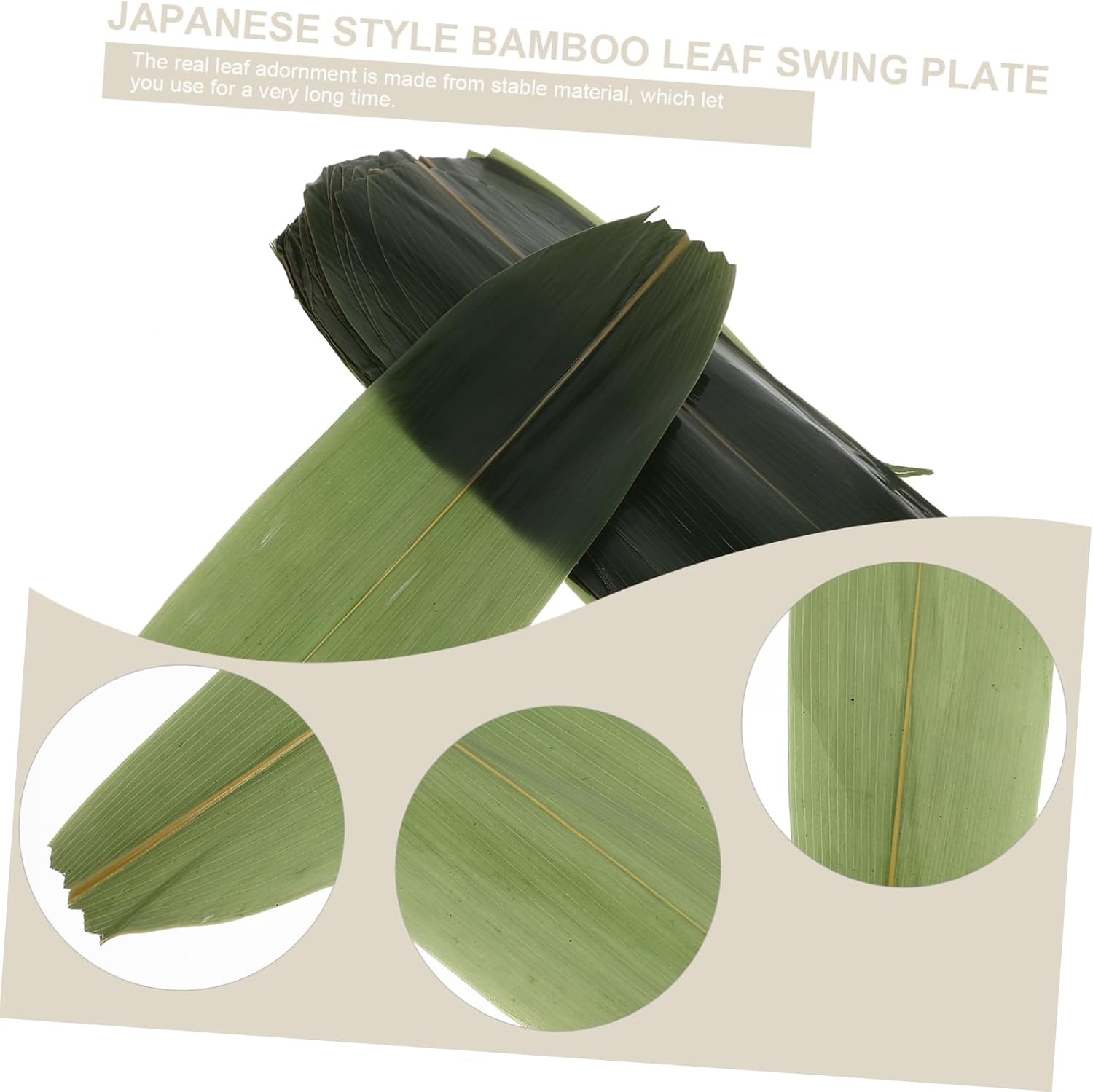 Levemolo 100pcs Japanese Sushi Decorative Leaves Bamboo Leaves for Sushi Making Mat Platter Decor