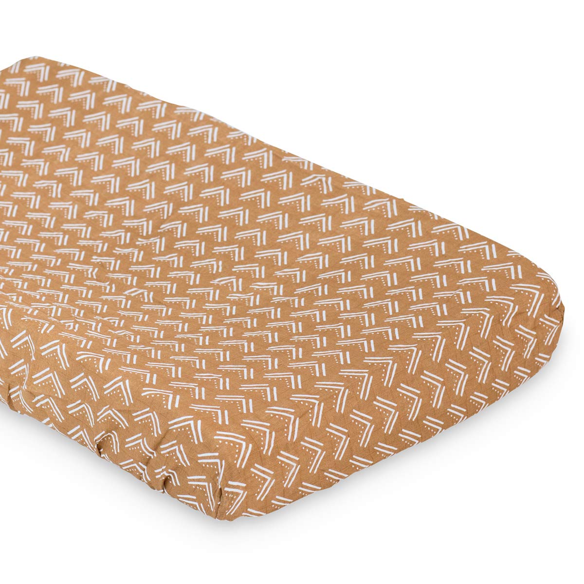 lulujoMuslin Change Pad Cover - Fitted Changing Pad Cover for Boys and Girls -32"x17", 1 Pack (Mudcloth)