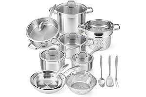 Duxtop Professional 17-Piece Stainless Steel Induction Cookware Sets for Induction Cooktop