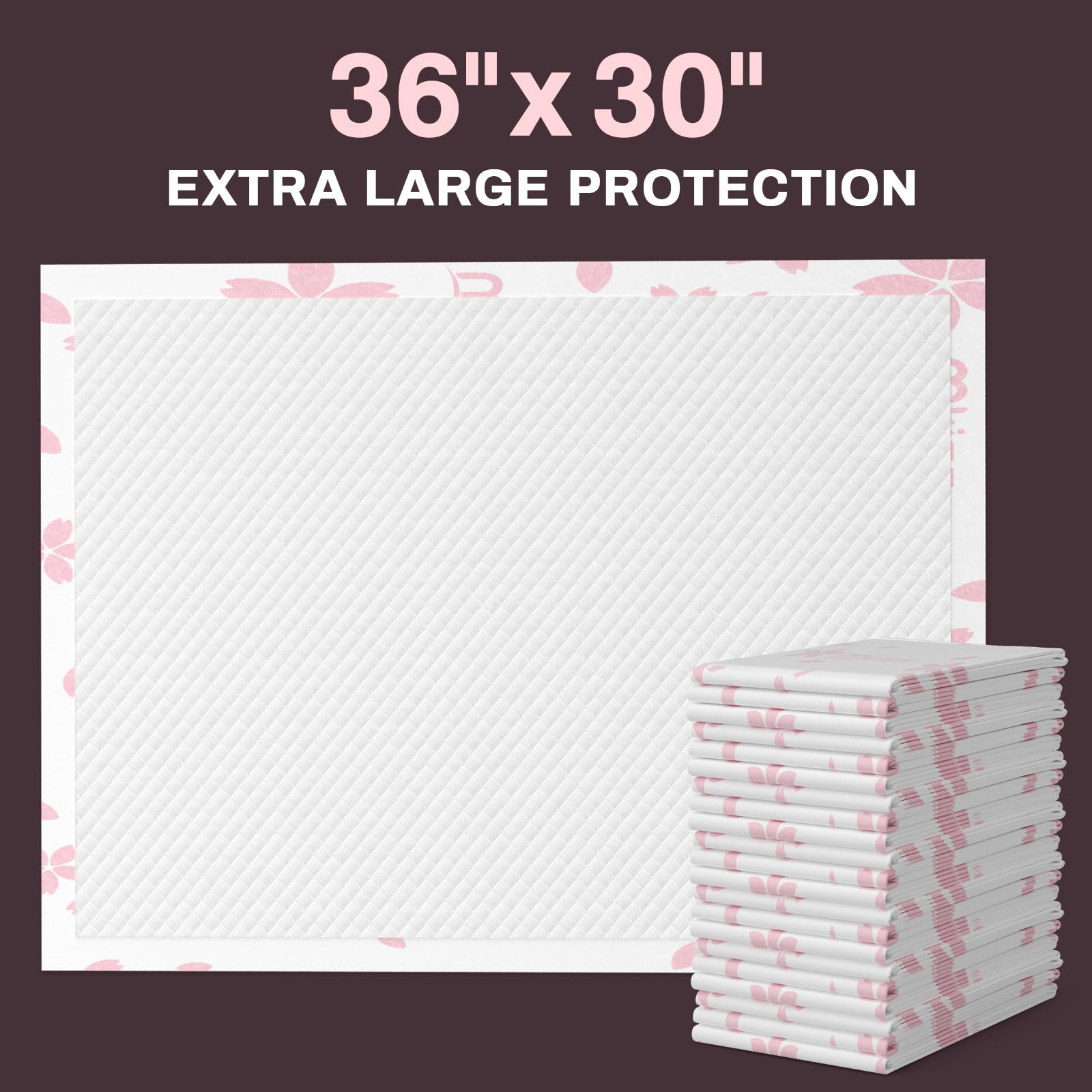 MKISS Almohadillas resistentes para incontinencia, 30 x 36 pulgadas, 50 almohadillas desechables ultra absorbentes, almohadillas de mandril resistentes a desgarros para adultos, niños, ancianos y