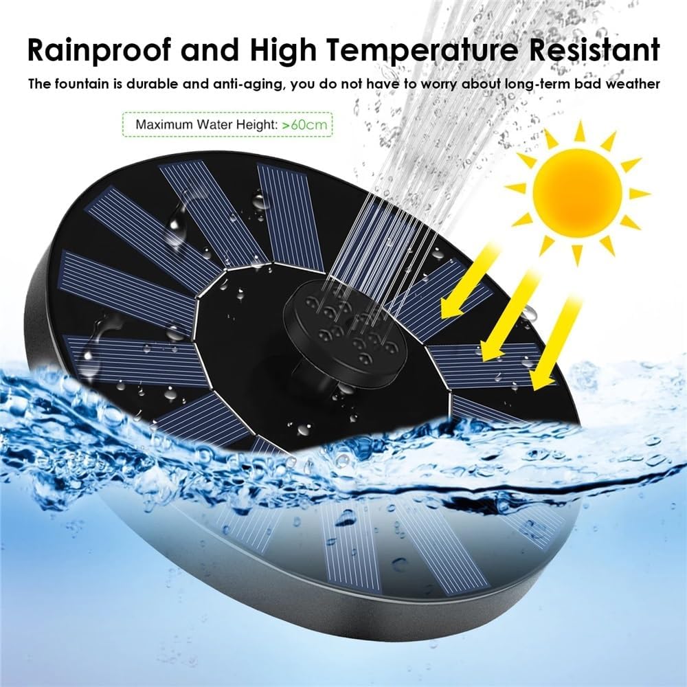 Water Pumps, Parts & Accessories 7V 1.5W Solar Fountain Water Pool Waterfall Fountain Bird Bath Garden Pond Aquarium Decoration Solar Water Pump
