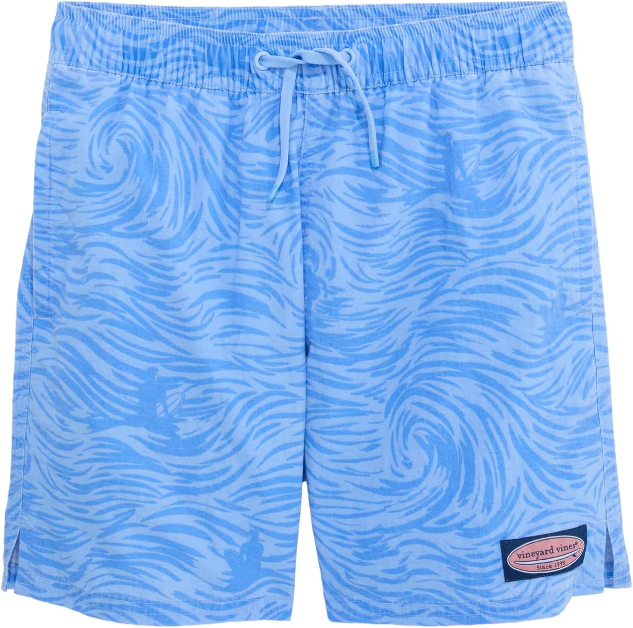 Vineyard Vines Boys' Island Swim Trunks, Wave Serenity Blue, XL