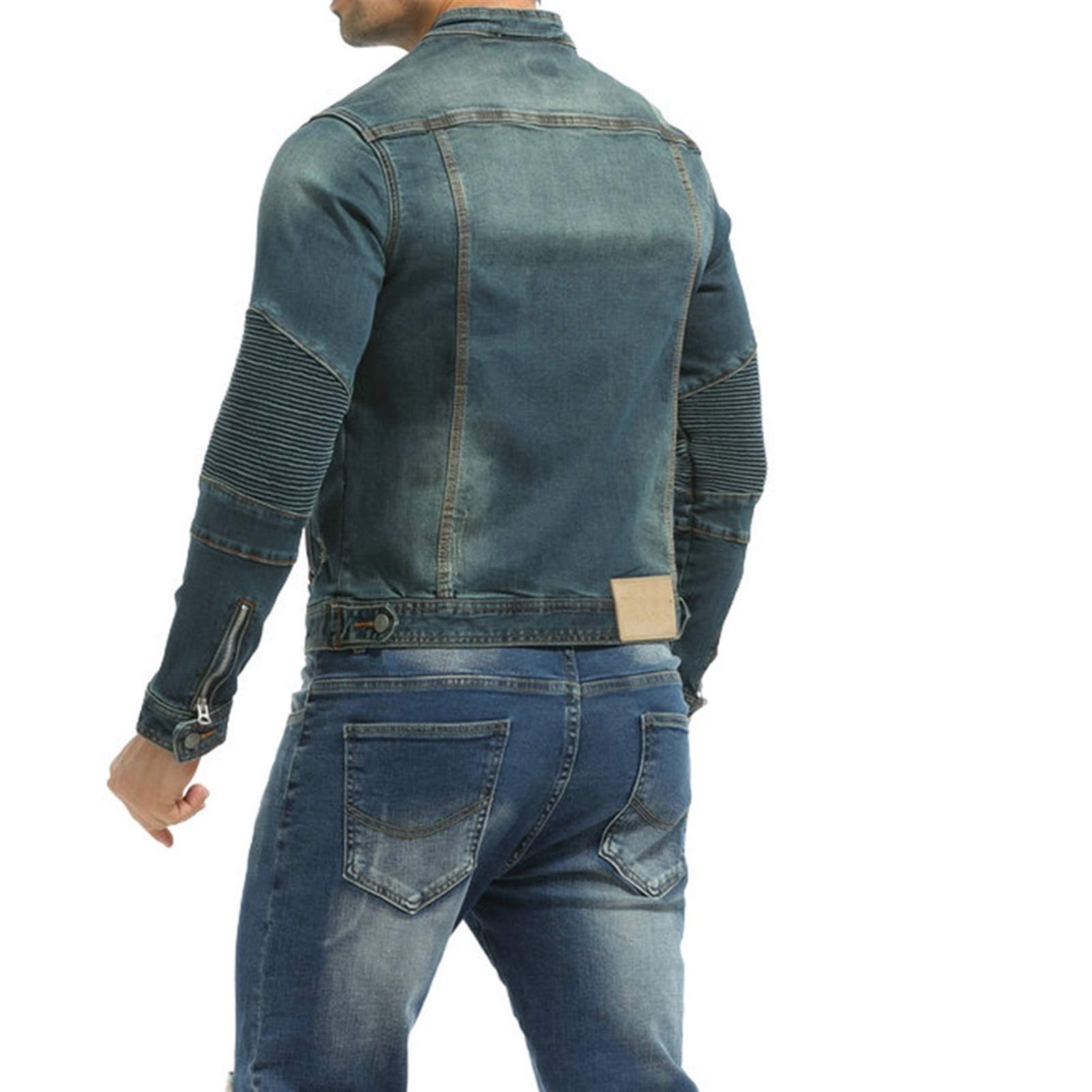 Chaqueta Vaquera con Equipo De Protección Chaqueta De Moto para Hombre La Malla De Ventilación 3D Se Utiliza para La Capa Exterior Y El Forro Interior. Equipo De Protección Extraíble