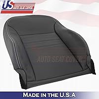 Vista 4 de U.S.AutoSeatCover 2013 2014 Compatible con Dodge Charger SXT Driver & Passenger Top Fundas de asiento de cuero negro