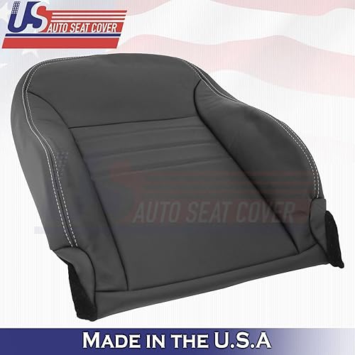 Miniatura 3 de US Auto Seat Cover 2011 2012 compatible con Dodge Charger SXT Front Driver Top & Bottom Cubiertas de cuero negro
