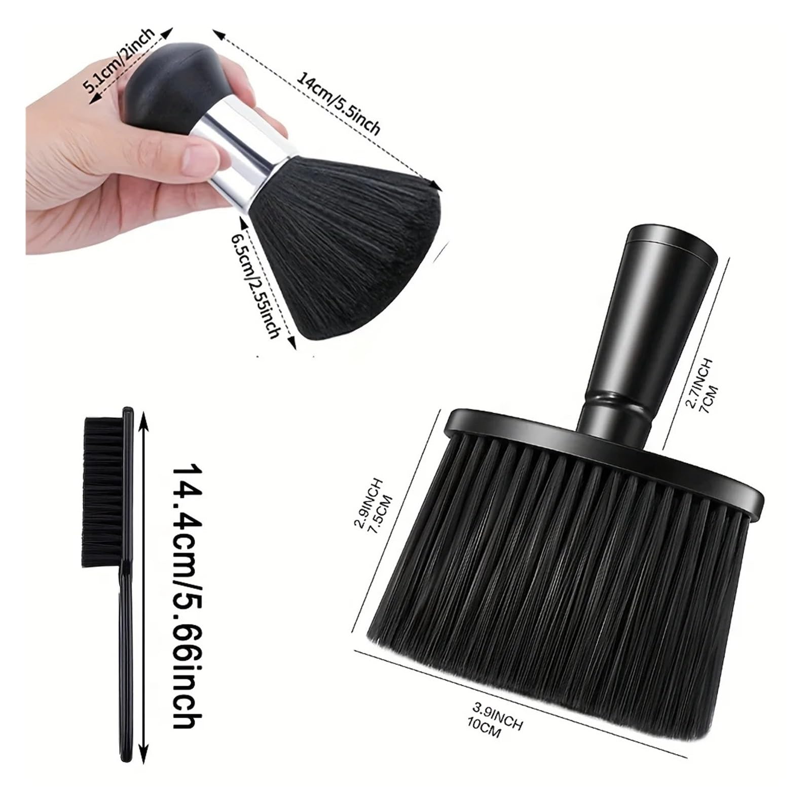 5-teiliges Haarschneide- Und Staubentfernungsbürsten-Set, Borsten-Haarstyling-Werkzeug, ABS-Griff, Haartyp-Reinigungsmittel(5pcs set-A)