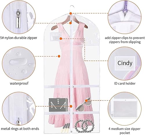 Miniatura 2 de Bolsa de ropa, bolsas de ropa para colgar ropa, bolsas de ropa de baile transparentes para bailarines, bolsa de disfraces de baile, bolsa de