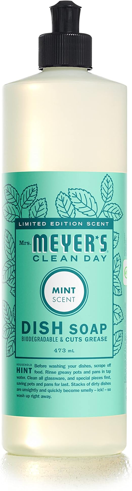 Mrs. Meyer's Clean Day Dish Soap, Cruelty Free and Biodegradable