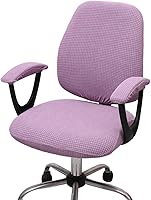 Vista 10 de Melaluxe Funda para silla de oficina con fundas para reposabrazos, funda elástica universal para silla de escritorio, fundas para silla