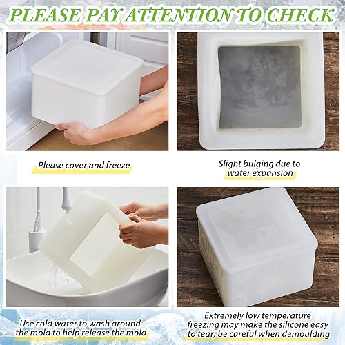 Miniatura 4 de Molde de hielo de 4 piezas para enfriar botellas de hielo, enfriador de botellas de hielo, molde de silicona para hielo, cubo de champán con estante