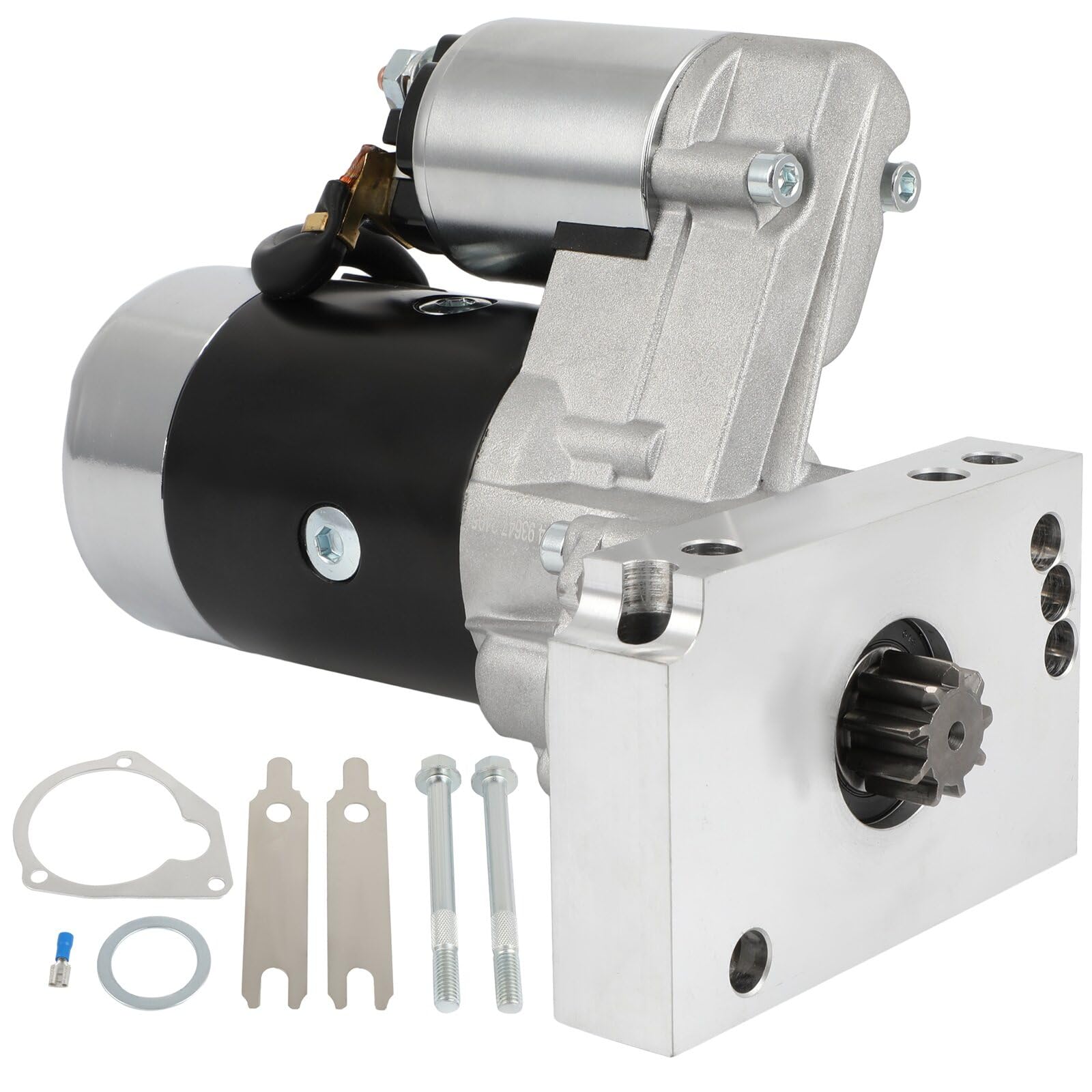 SCITOO Starter Motor 18493 for Chevrolet for C1500 4.1L 1989 for C1500 4.3L 1988-1989 for C1500 5.0L 1988-1989 for C1500 5.7L 6.2L 1988-1989 for G10 4.1L 1975-1980 12V 2.0kW CW 9-Tooth Pinion OSGR