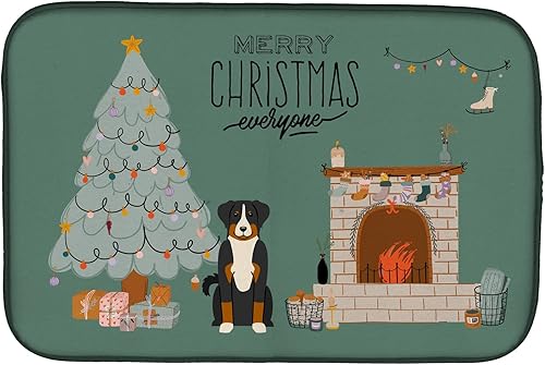 Miniatura 428 de Caroline's Treasures CK7824DDM - Tapete absorbente para secado de platos con diseño de bulldog inglés, rojo y blanco, para encimera de cocina, 14 x