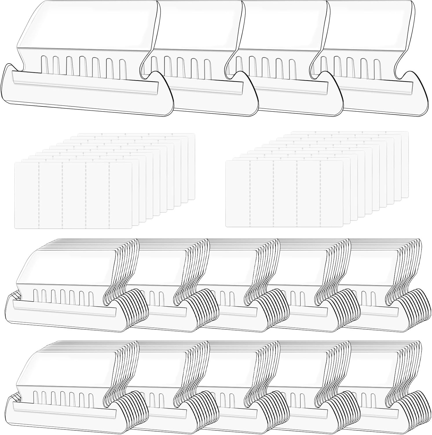 Mardatt 100 Set File Folder Tabs with Insert, Hanging File Folder Tabs ...
