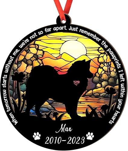 Miniatura 72 de Adorno personalizado para atrapasoles Bichon Frise, Bichon Frise Sun Catcher Adorno de Navidad – Regalo para perro amante, Bichon Frise 3D 2 capas