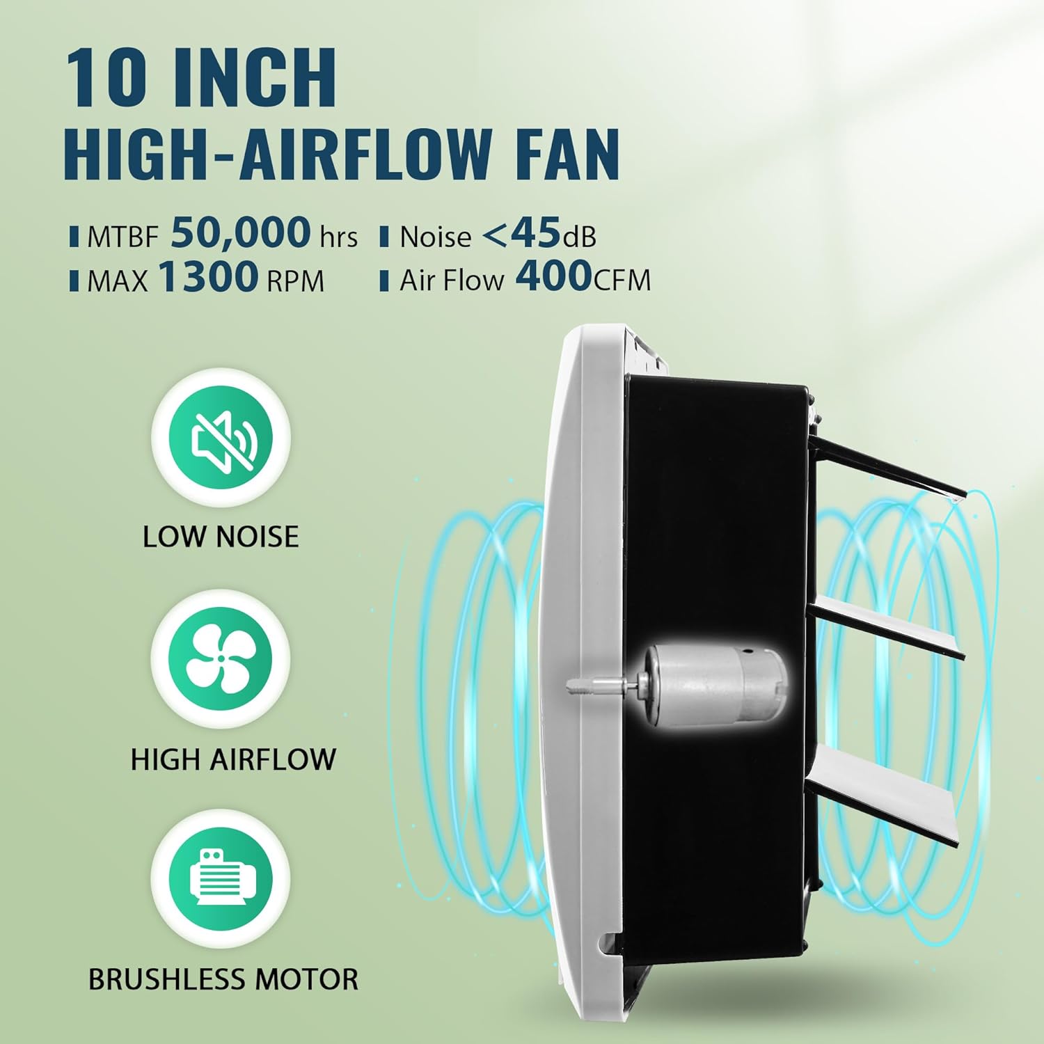 Solar Powered Exhaust Fan Kit, 30W Solar Panel + 10'' High-airflow Shutter Exhaust Fan, Ventilation Solution for Greenhouse, Sheds, Chicken Coops, Pet Houses, RVs, Garages, Attics