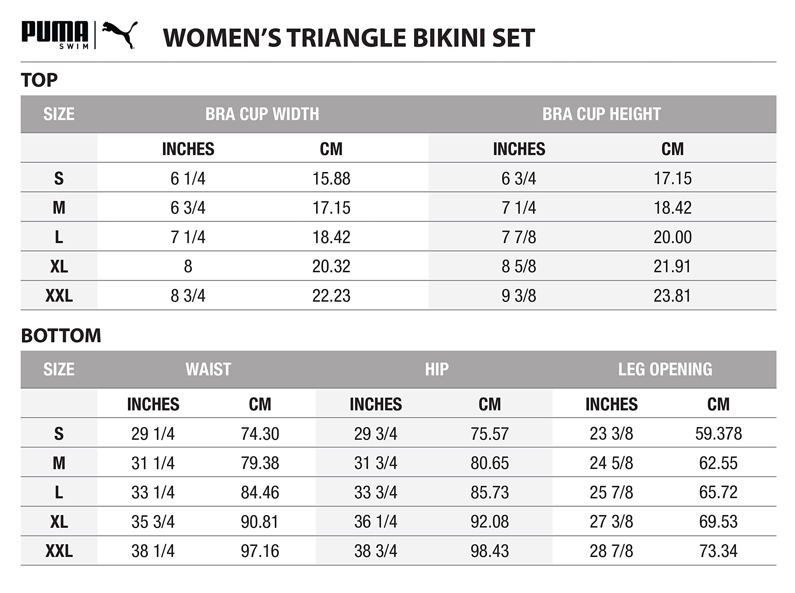 PUMA Zestaw bikini bez brzucha Kobiety Bikini