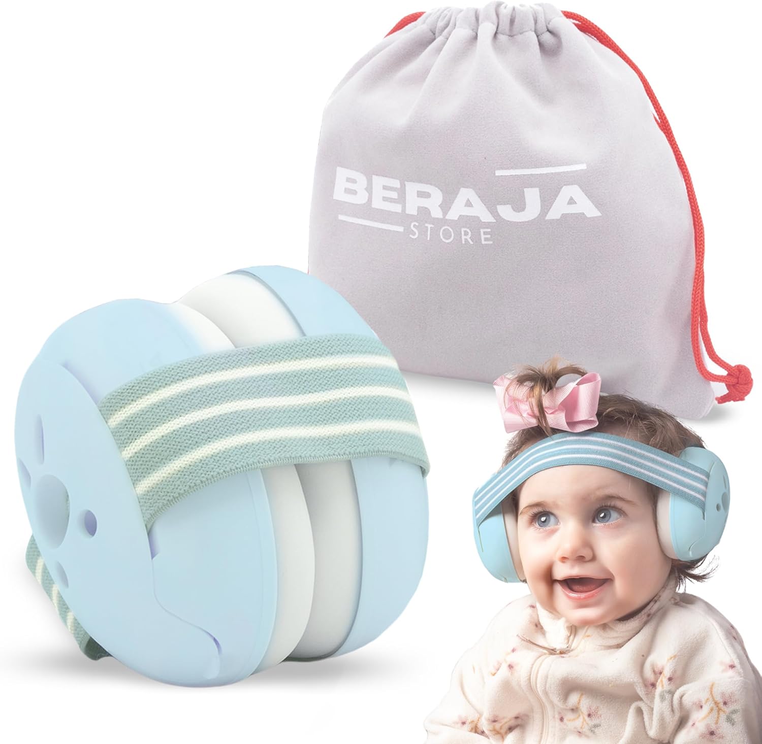 Beraja Baby Headphones - Noise Cancelling Ear Muffs for Noise Protection