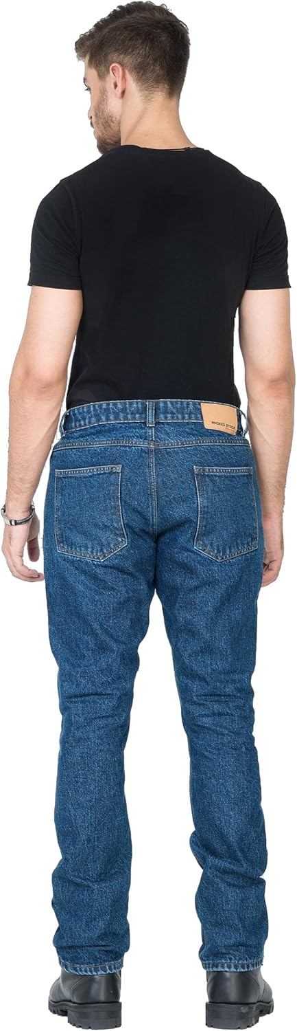 WICKED STOCK Men's Riding Pants with CE LEVEL2 Armor - Dark Blue - Image 3