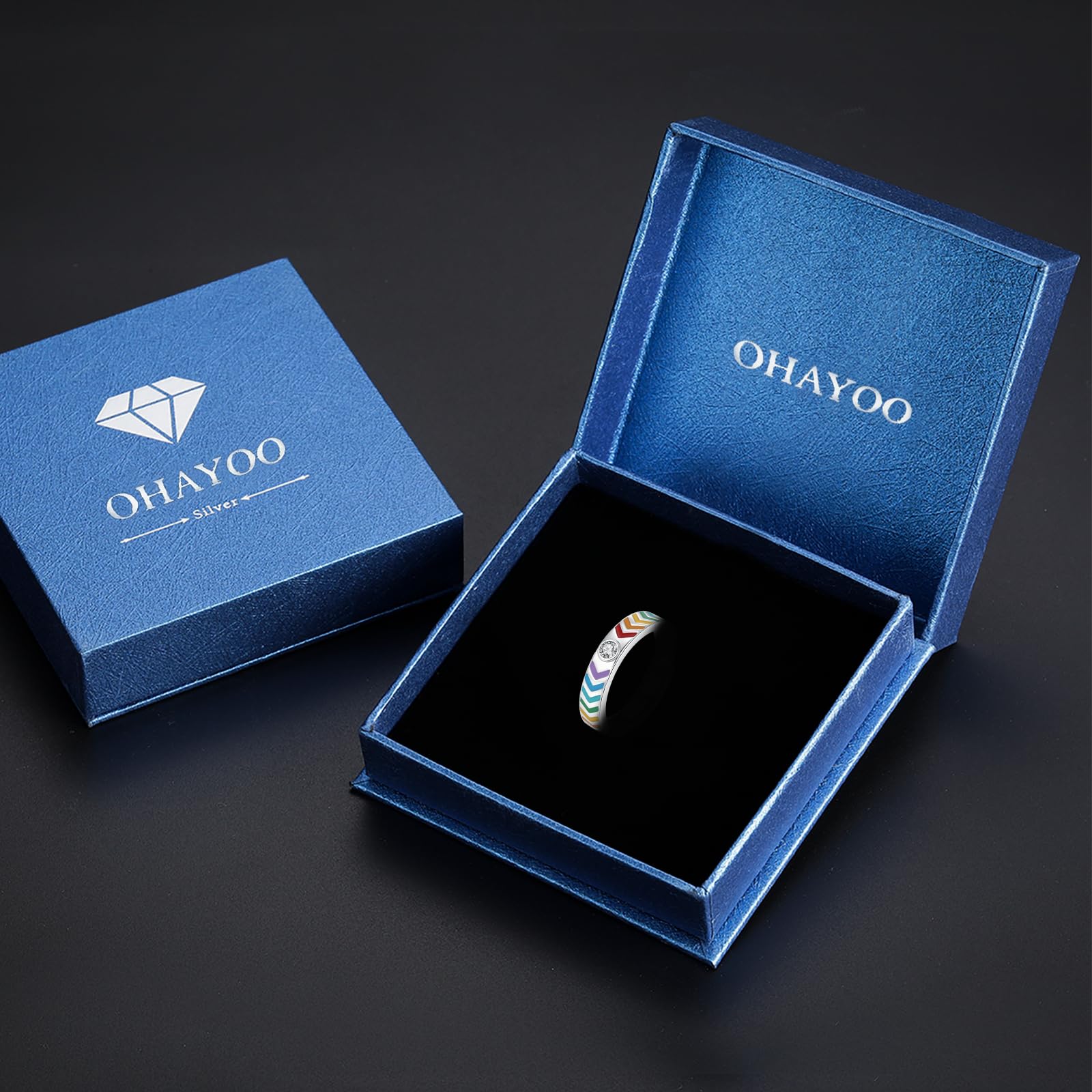 Bague arc-en-ciel homme argent sterling 925 bague LGBT pour homme bague de partenaire avec inscription « LOVE IS LOVE » cadeaux pour amoureux de même sexe (#10), One Size, Argent sterling