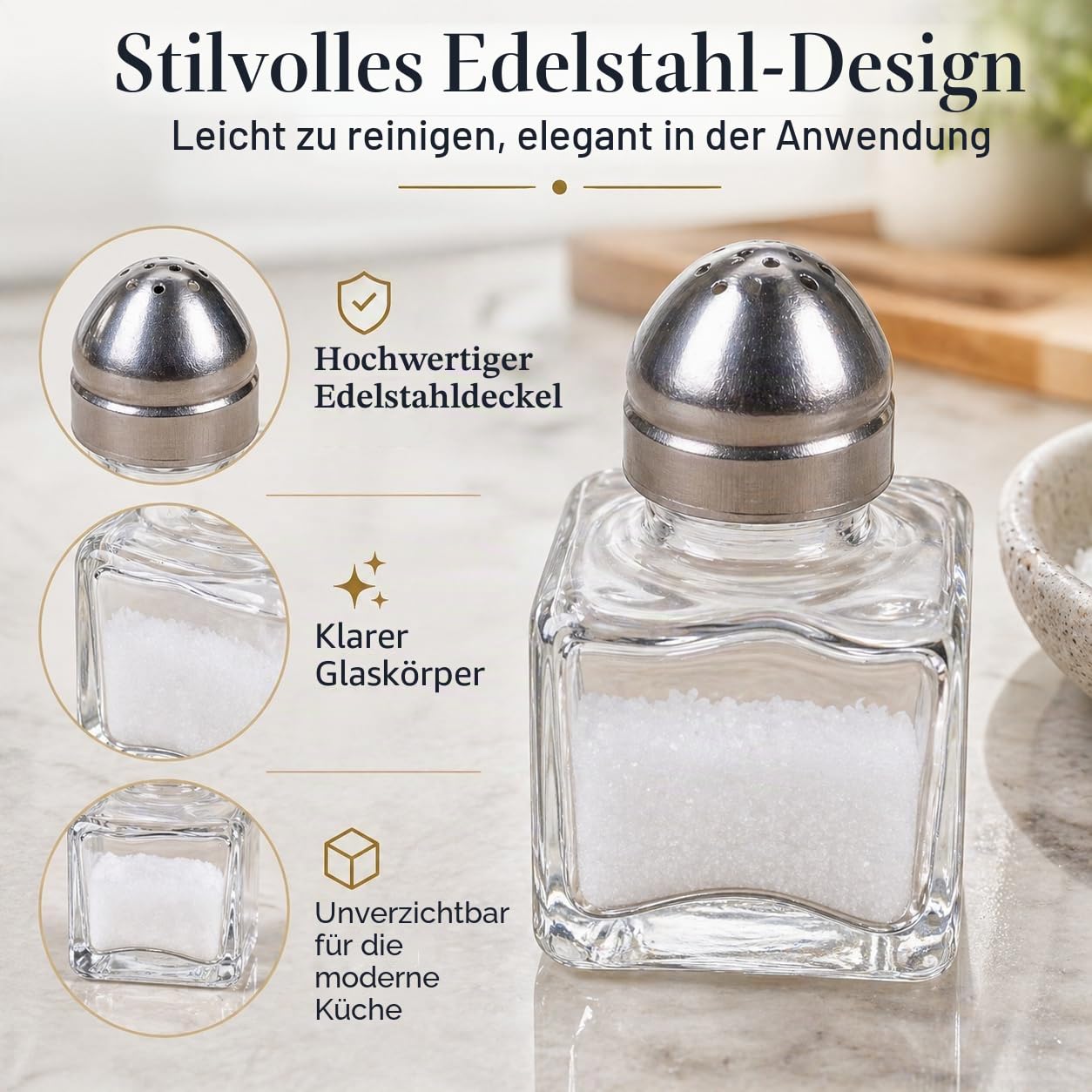 30 Mini-Salz- und Pfefferstreuer Set | Tragbares Salz- und Pfeffermühlen-Set | Kompakte Salz- und Pfefferstreuer für Reisen und Zuhause