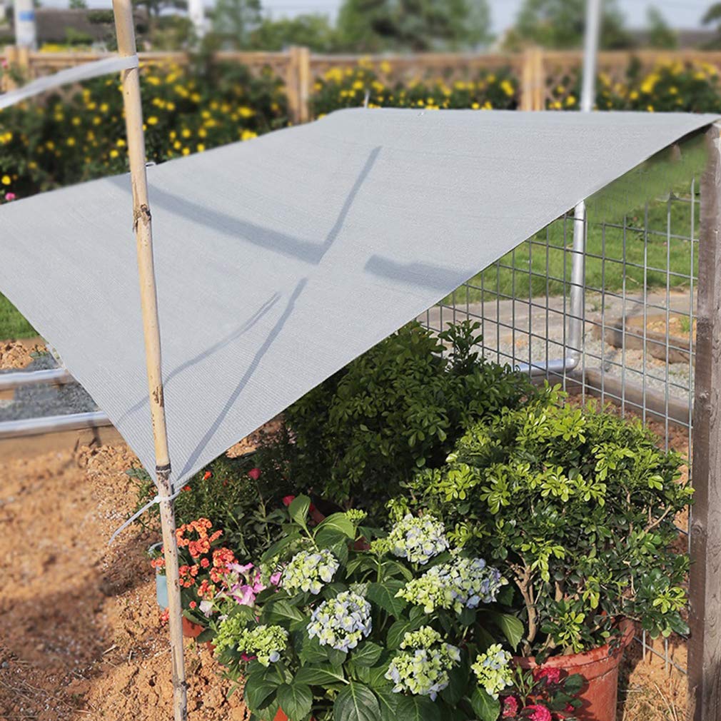 HDPE-Sonnenschutztuch | Grau, alle Größen, Hof: 90 % atmungsaktiv, Kupferschnalle, D-String(3x3m/9.8x9.8ft)