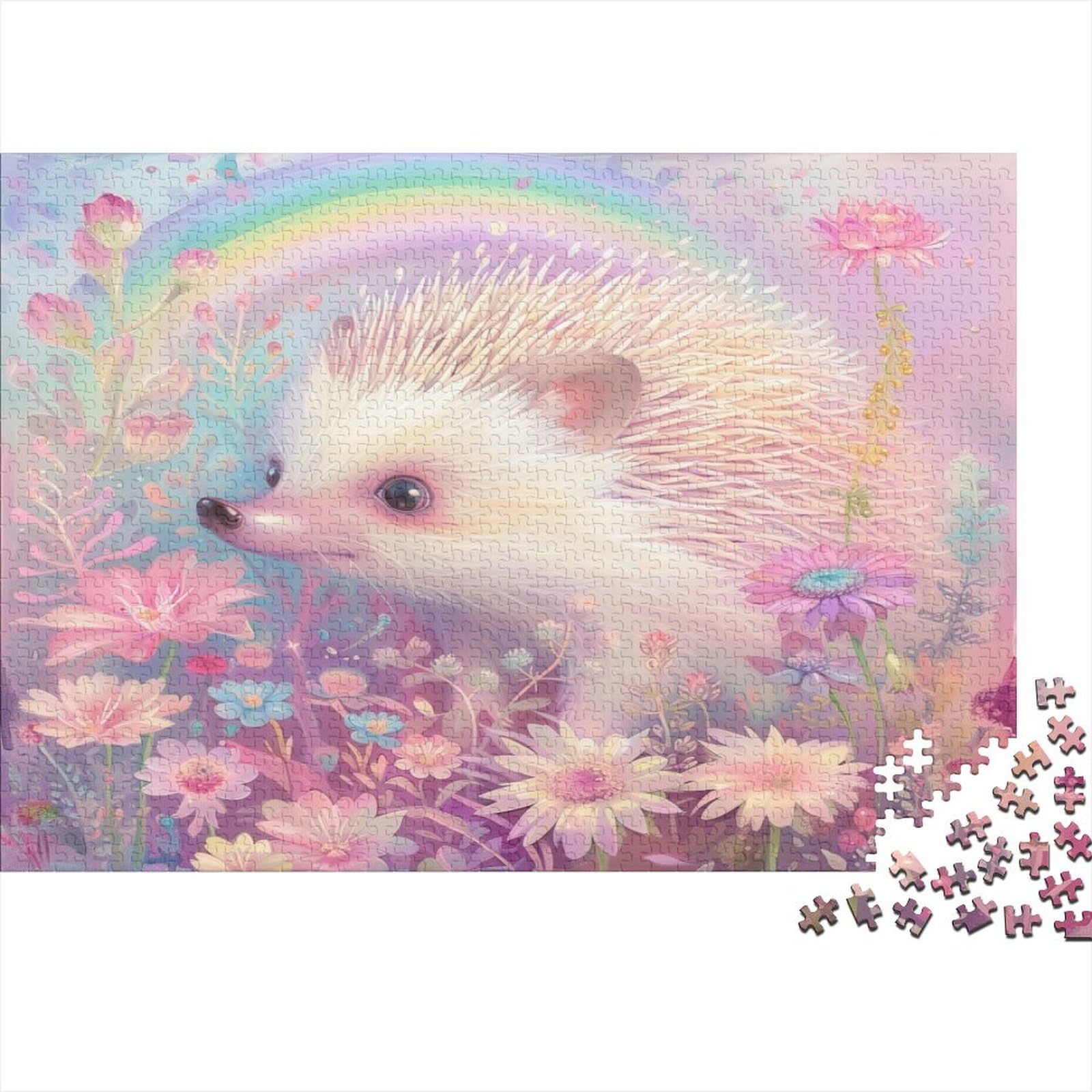 Hedgehog Puzzle 1000 elementów, niemożliwe Puzzle dla dorosłych Puzzle Gry Relaks i inteligencja Puzzle do gier rodzinnych Puzzle Prezent 1000 sztuk (75 x 50 cm)