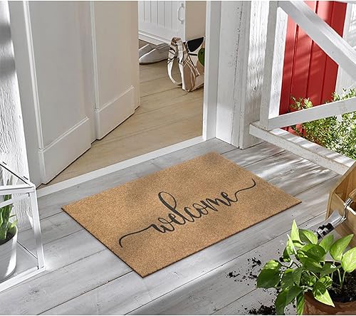 Miniatura 7 de MWAZZLL Tapete de bienvenida para interiores y exteriores, antideslizante, fácil de limpiar, súper absorbente de barro, tapete para puerta