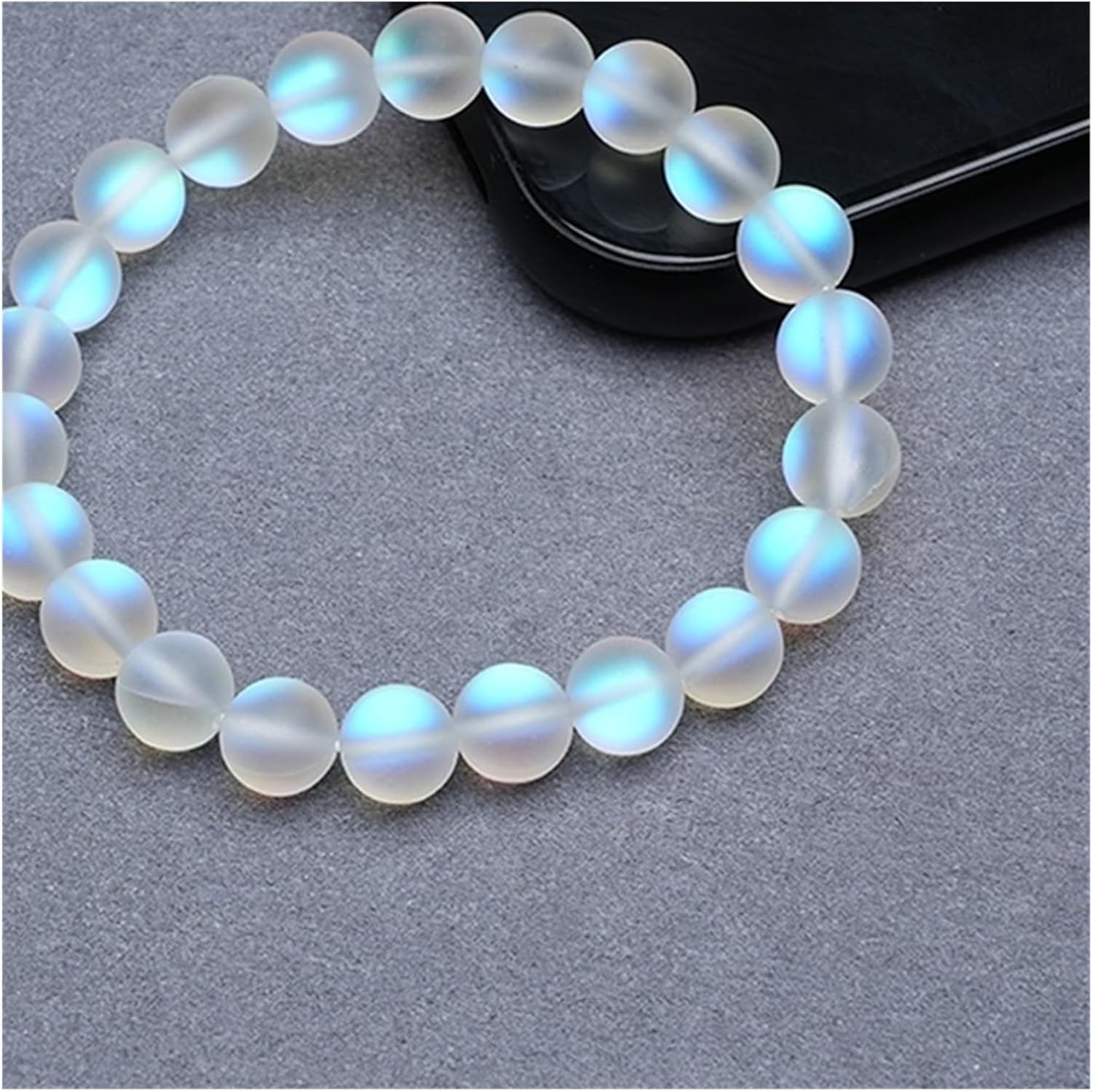 White Crystal Glitter Bracelet Women Jewelry Gemstone Handmade Strand Bracelets
