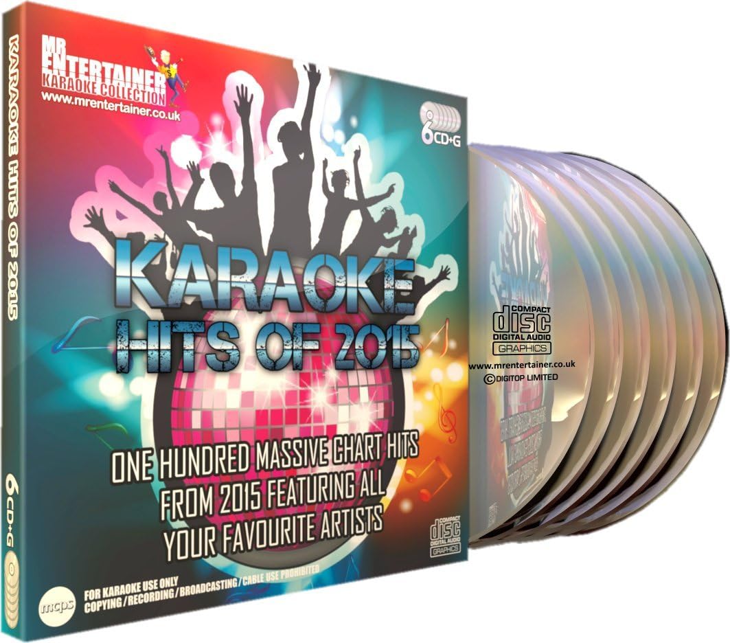 Mr Entertainer Karaoke Hits of 2015 - 100 Song 6 Disc CD+G (CDG) Pack