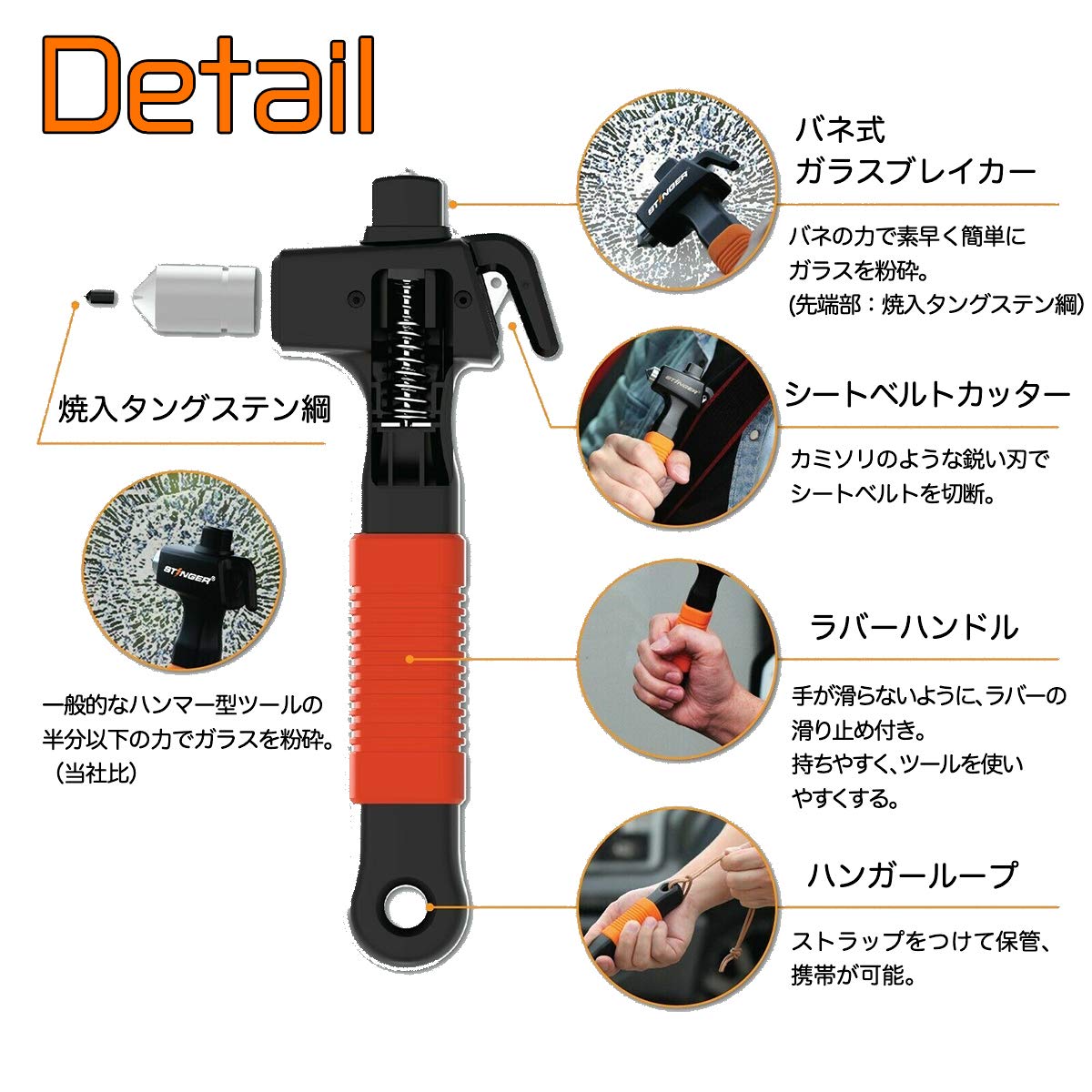 Amazon | 【お試し強化ガラス付属】STINGER 3-in-1 緊急脱出 Amazon | 【お試し強化ガラス付属】STINGER 3-in-1 緊急脱出