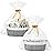 2 Pack Small Woven Basket with Gift Bags and Ribbons, Empty Decorative Gift Chest Box, Cute Baby Gift Basket for Nursery, Cotton Rope Room Shelf Storage Basket with Handles, All 12x 8x 5, Gray