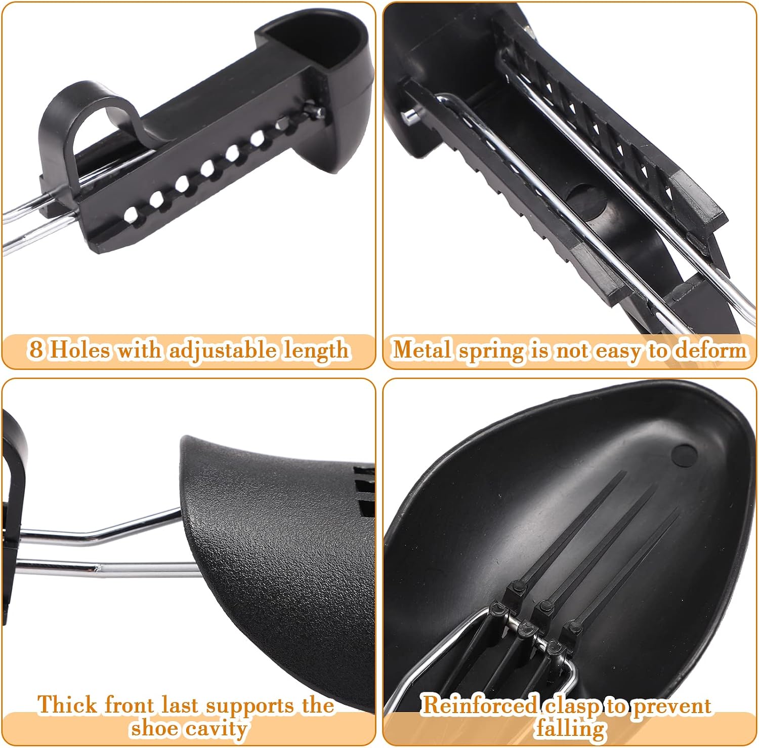 Honeydak 10 Pairs Plastic Shoe Stretcher Adjustable Shaper Stretchers Portable Shoe Trees Shoes Boot Holder for Men Women