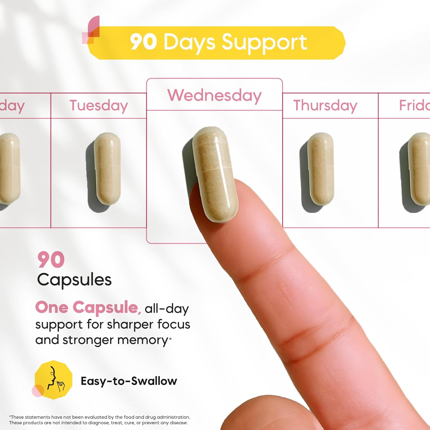 Brain Neuro Matrix – Memory & Focus Nootropic with Ginkgo Biloba & Huperzine A – Caffeine-Free Vegan Brain Supplement for Clarity, Focus & Mood – 90 Capsules (3-Month Supply) - Image 3