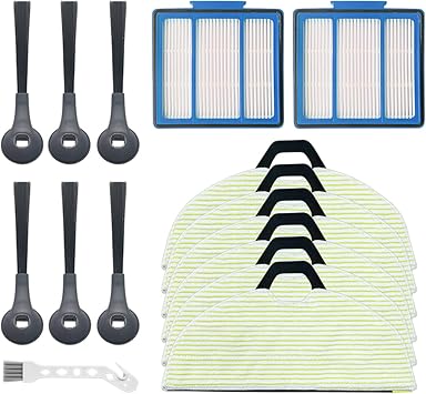 Accessories Kit For Shark RV2001WD AV2001WD Robot Vacuum Replacement Parts,6 Side Brushes 2 Filters & 6 Mop Pads