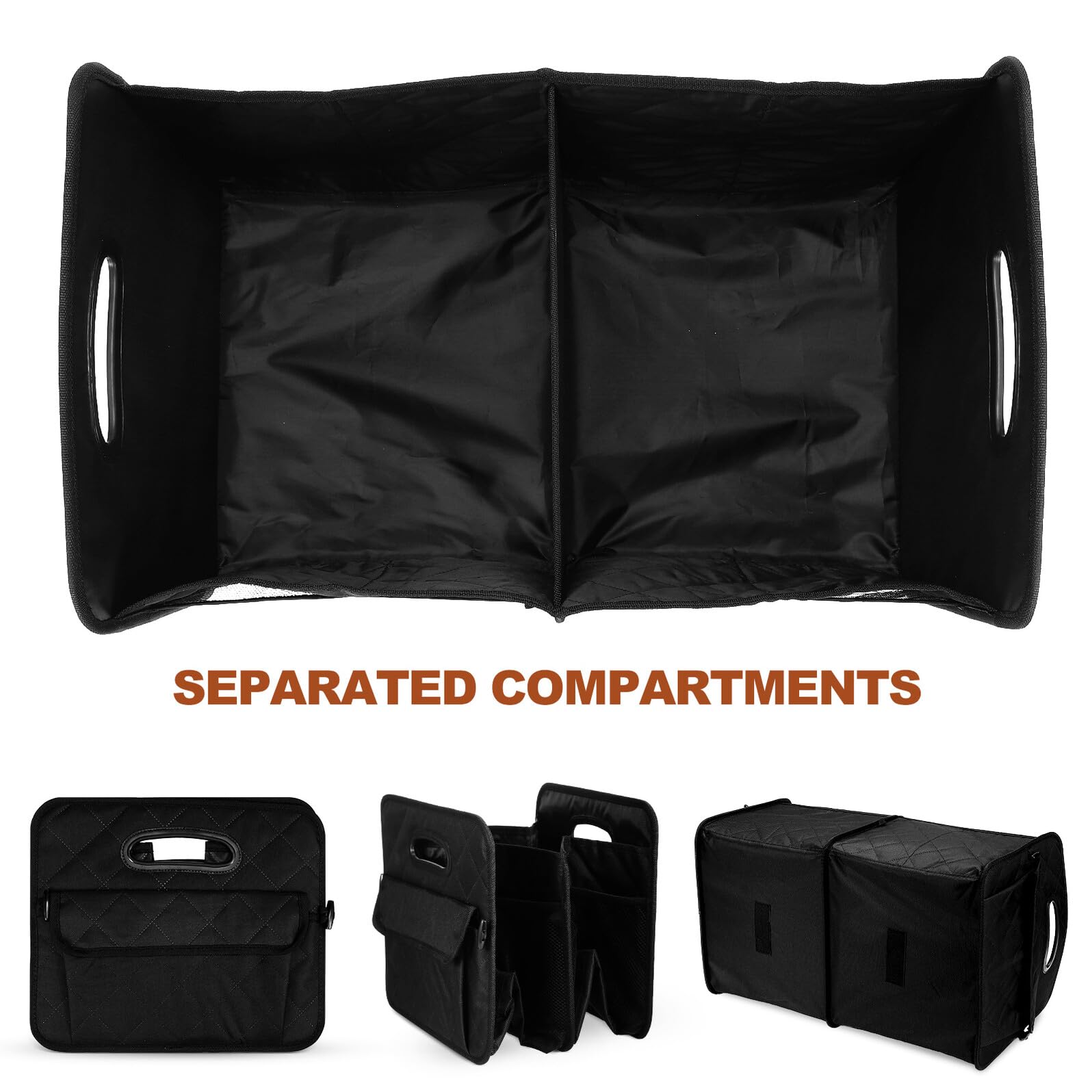 SOIMISS Auto Kofferraum Organizer Kasten Schwarz, Oxford Stoff, Faltbar