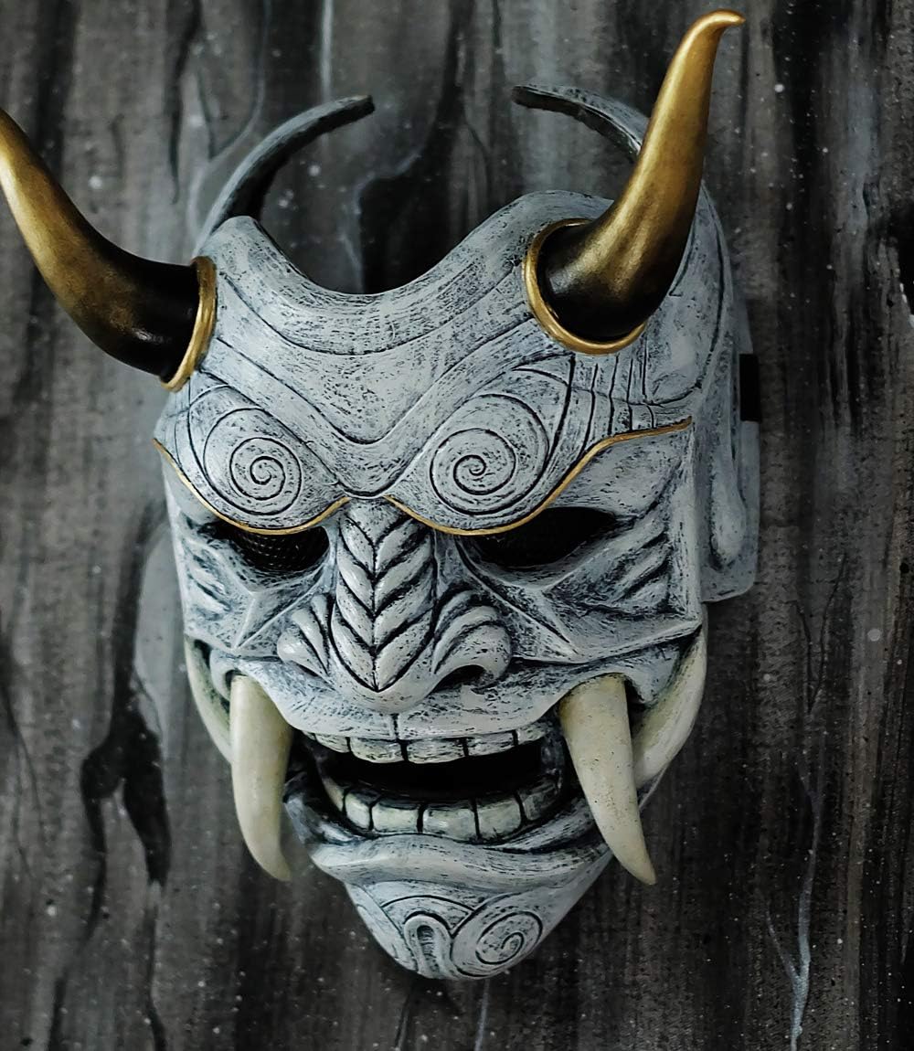 Samurai Oni Airsoft Mask BB Gun Halloween Costume Ninja Evil Demon Cosplay DA02