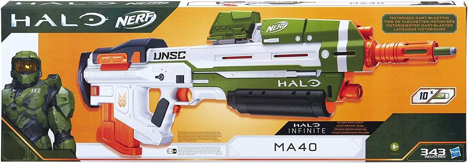 NERF Halo MA40 Motorized Dart Blaster 